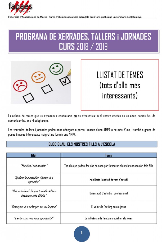 Microsoft Word - Programa xerrades taller i jornades 2018-2019